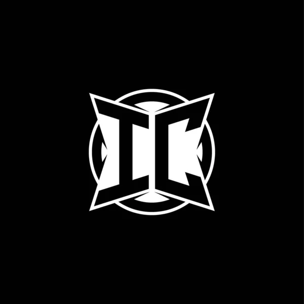 Буква Логотипа Monogram Простым Современным Дизайном Формы Логотип Округлой Монограммы — стоковый вектор
