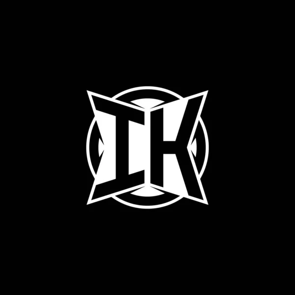 Monogram Logo Lettre Avec Conception Style Forme Moderne Simple Logo — Image vectorielle