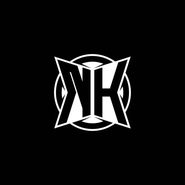 Logo Monogramu Prostym Nowoczesnym Kształcie Okrągłe Logo Monogramu — Wektor stockowy