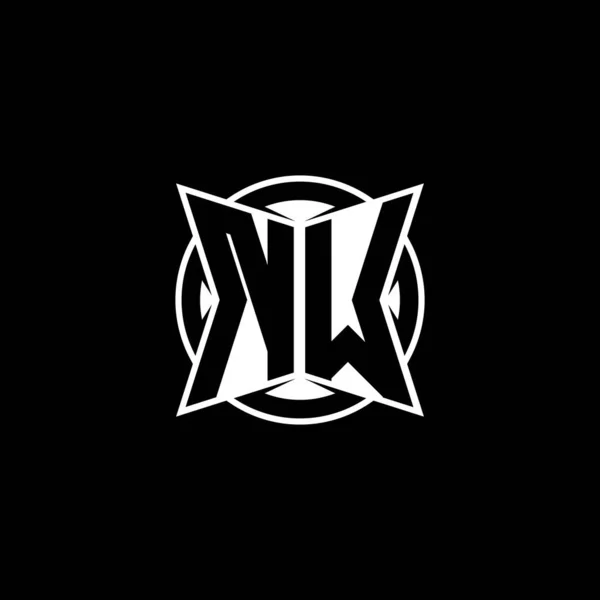 Litera Logo Monogram Prostym Nowoczesnym Kształcie Okrągłe Logo Monogramu — Wektor stockowy