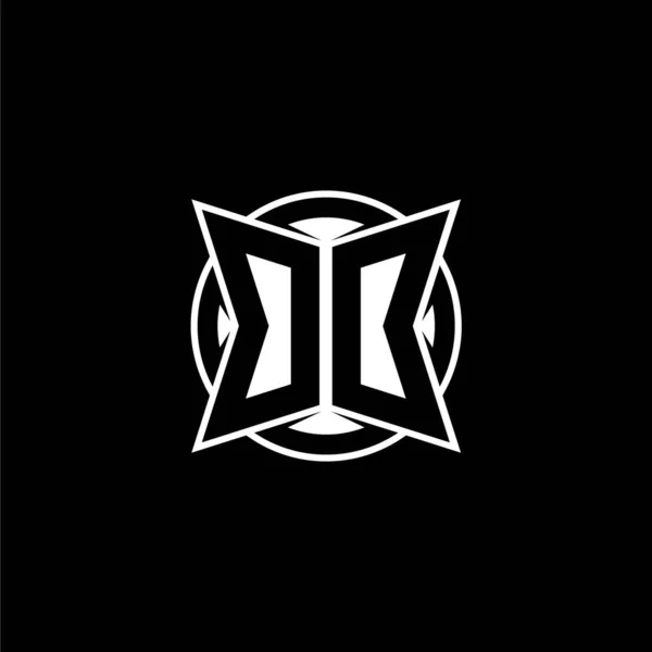 Monogram Logo Letter Con Diseño Estilo Moderno Sencillo Logo Redondeado — Archivo Imágenes Vectoriales