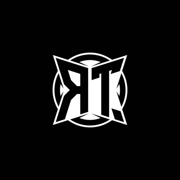 Monogram Logo Buchstabe Mit Einfachen Modernen Formstil Design Kreis Gerundetes — Stockvektor