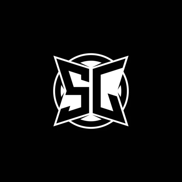 Monogram Logo Letter Met Eenvoudige Moderne Vorm Stijl Design Logo — Stockvector