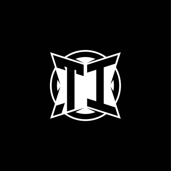Monogram Lettre Logo Avec Conception Style Forme Moderne Simple Logo — Image vectorielle