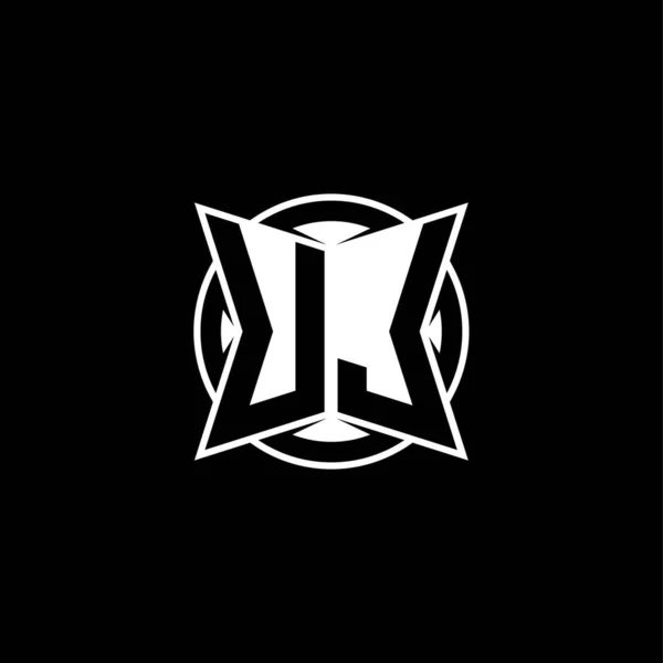 Carta Logotipo Monogram Con Diseño Estilo Moderno Sencillo Logo Redondeado — Vector de stock
