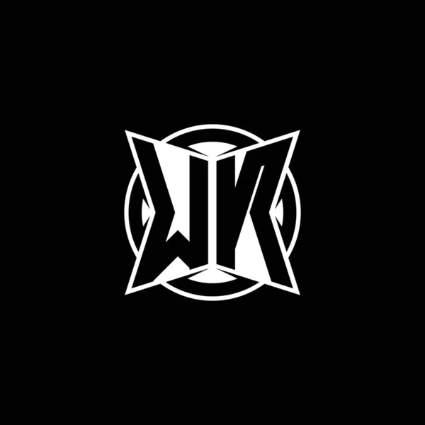 Monogram Logo Lettre Avec Design Style Forme Moderne Simple Logo — Image vectorielle