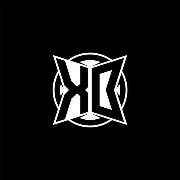 Monogramm Logo Buchstabe Mit Einfachen Modernen Formstil Design Kreis Gerundetes — Stockvektor