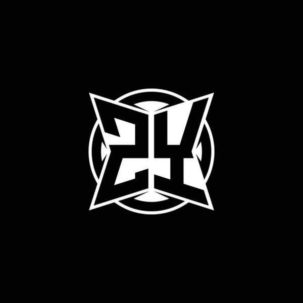 Monogram Logo Letra Con Diseño Estilo Forma Moderna Simple Logo — Archivo Imágenes Vectoriales
