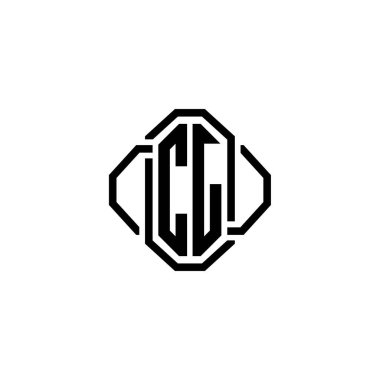 CJ Monogram logo harfi. Basit modern antika tasarımı. Lüks vintage tasarım, retro satır yuvarlak tasarım.