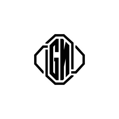 GN Monogram logo harfi. Basit modern antika tasarımı. Lüks vintage tasarım, retro satır yuvarlak tasarım.