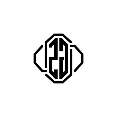 ZG Monogram logo harfi. Basit modern antika tasarımı. Lüks vintage tasarım, retro satır yuvarlak tasarım.
