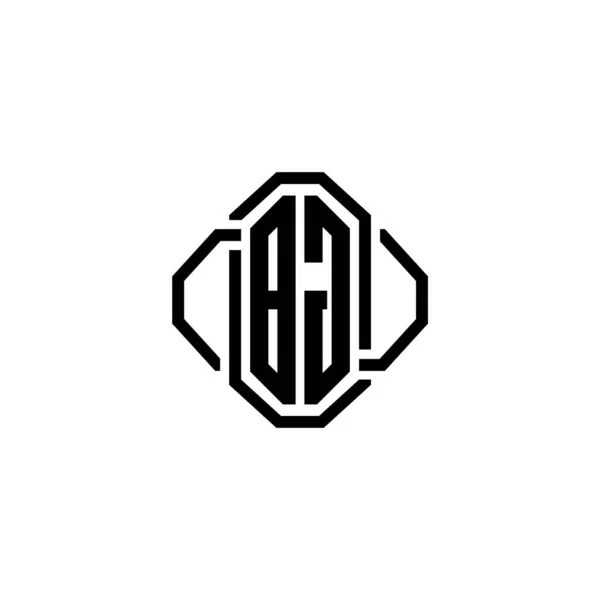 Monogram Lettre Logo Avec Design Vintage Rétro Simple Moderne Design — Image vectorielle
