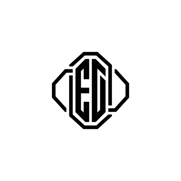 Monogram Logo Letter Simple Modern Vintage Retro Style Design Diseño — Archivo Imágenes Vectoriales