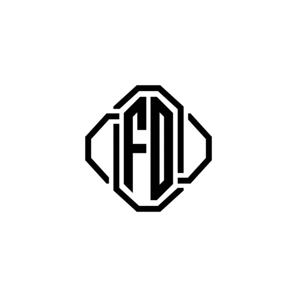 Monogram Λογότυπο Επιστολή Απλό Μοντέρνο Vintage Ρετρό Στυλ Σχεδιασμού Πολυτελής — Διανυσματικό Αρχείο