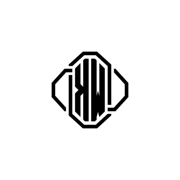 Logo Monogramu Prostym Nowoczesnym Stylem Vintage Retro Luksusowy Vintage Design — Wektor stockowy