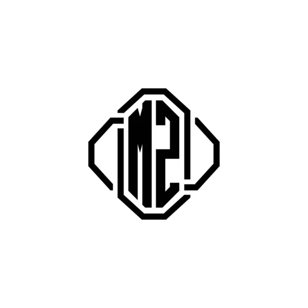 Mz简约现代复古风格设计的标志字母 豪华老式设计 复古线条圆形设计 — 图库矢量图片