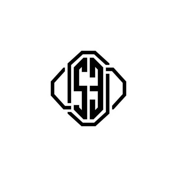 Monogram Logo Harfi Basit Modern Antika Bir Tasarım Lüks Vintage — Stok Vektör
