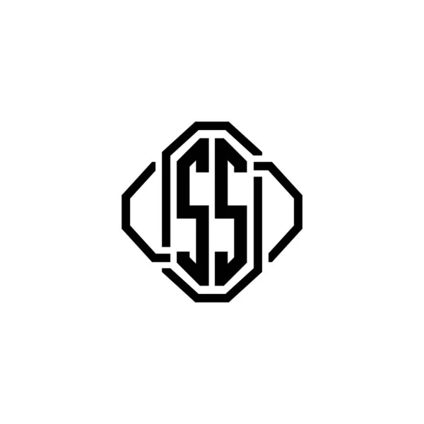 Monogram Logo Harfi Basit Modern Antika Bir Tasarım Lüks Vintage — Stok Vektör