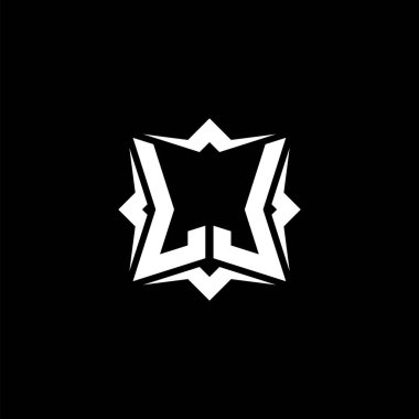 LL Monogram logo harfi ve modern geometrik stil tasarımı. Geometrik şekil yuvarlanmış, daire dikdörtgeni ve üçgen şekil logosu dizaynı