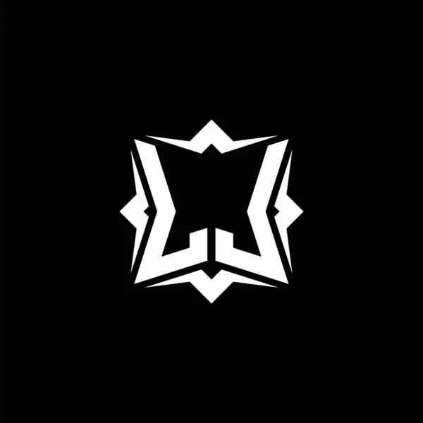 Логотип Monogram Сучасним Дизайном Геометричного Стилю Геометрична Форма Закруглена Прямокутник — стоковий вектор