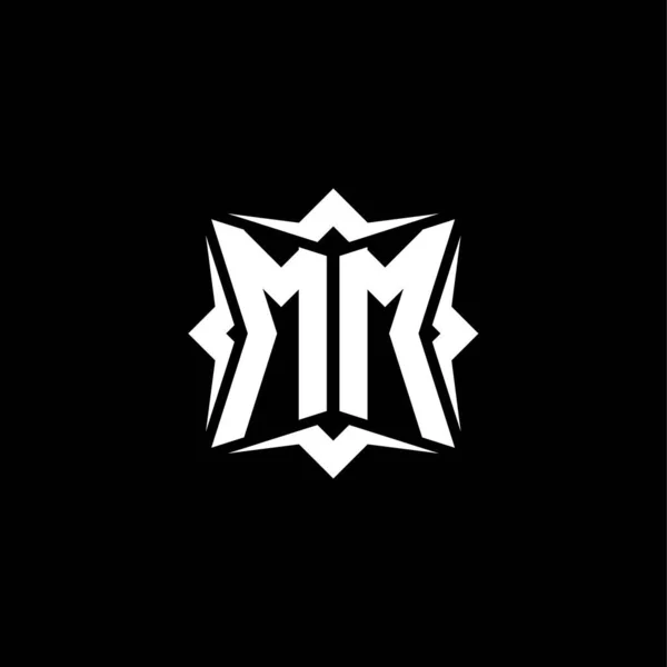 Monogram Logo Lettre Avec Design Style Géométrique Moderne Forme Géométrique — Image vectorielle