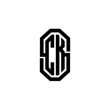 CK Monogram logo harfi. Basit modern antika tasarımı. Lüks vintage tasarım, retro satır yuvarlak tasarım.