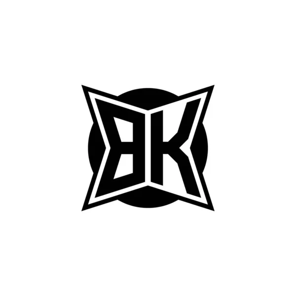 Mongram 로고는 현대적 기하학적 디자인의 편지이다 기하학적 삼각형 디자인 — 스톡 벡터