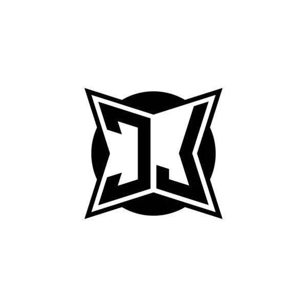Буква Логотипа Monogram Современным Геометрическим Дизайном Геометрическая Форма Округлая Прямоугольник — стоковый вектор