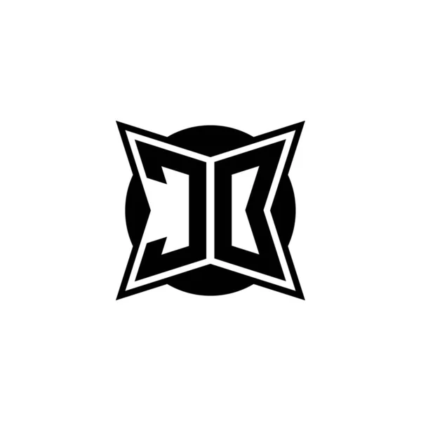 Monogram Logo Bokstav Med Modern Geometrisk Stil Design Geometrisk Form — Stock vektor