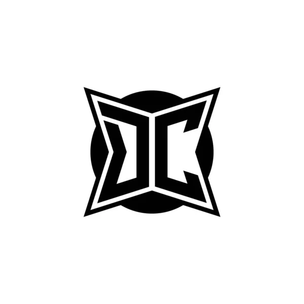 Логотип Monogram Современным Геометрическим Дизайном Геометрическая Форма Округлая Прямоугольник Круга — стоковый вектор