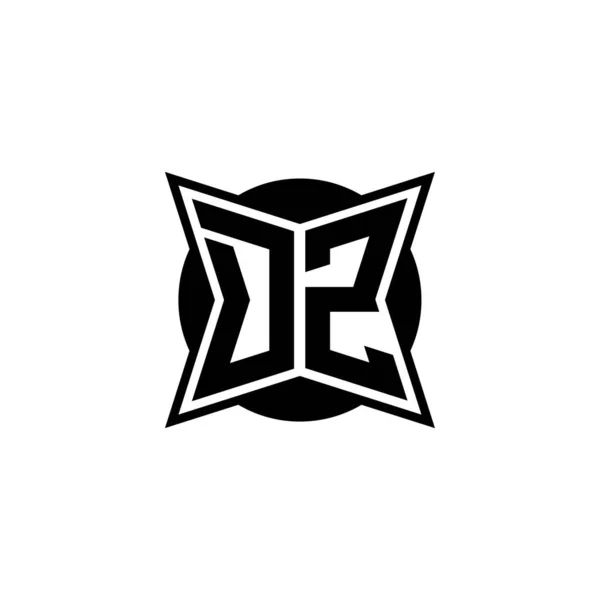 Monogram Logo Písmeno Moderním Geometrickým Stylem Designu Geometrický Tvar Zaoblený — Stockový vektor