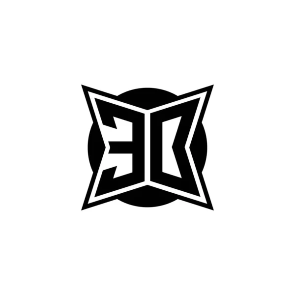 Monogram Lettre Logo Avec Design Style Géométrique Moderne Forme Géométrique — Image vectorielle