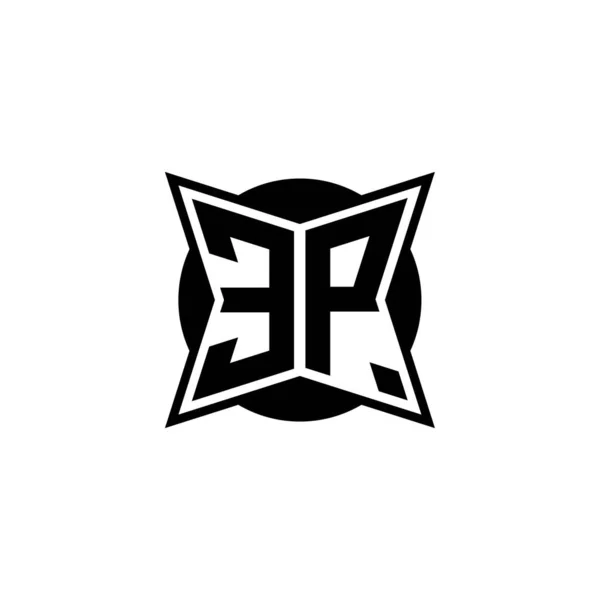 Monogram Logo Letra Con Diseño Estilo Geométrico Moderno Forma Geométrica — Vector de stock