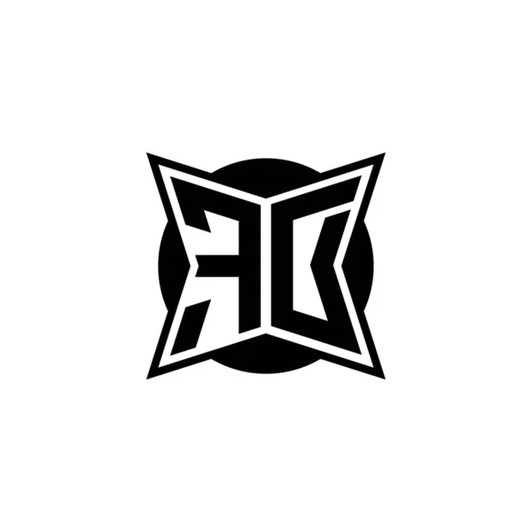 Lettre Logo Monogram Avec Design Moderne Style Géométrique Forme Géométrique — Image vectorielle
