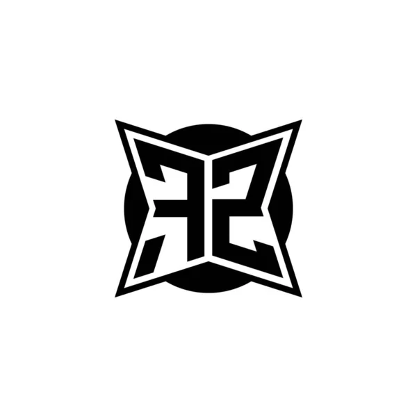 Буква Monogram Современным Геометрическим Дизайном Геометрическая Форма Округлая Прямоугольник Круга — стоковый вектор
