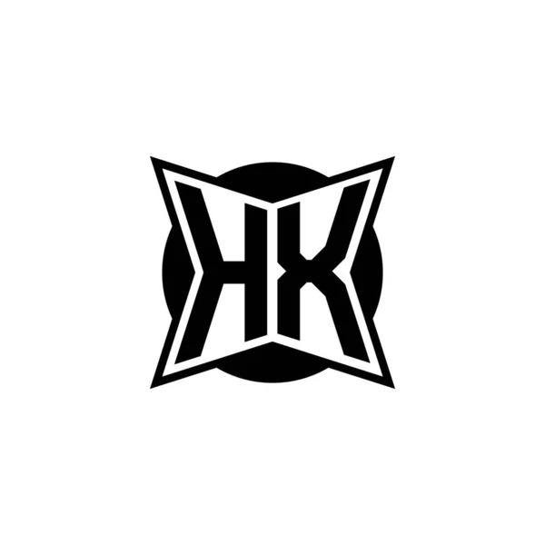 Monogramm Logo Buchstabe Mit Modernem Geometrischem Design Geometrische Form Abgerundet — Stockvektor