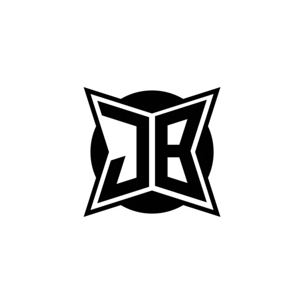 Monogram Logo Bokstav Med Modern Geometrisk Stil Design Geometrisk Form — Stock vektor