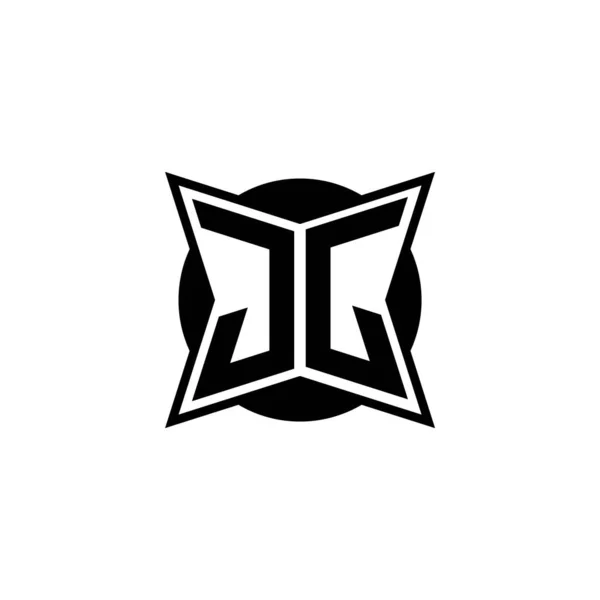 Lettera Con Logo Monogram Con Design Moderno Stile Geometrico Forma — Vettoriale Stock