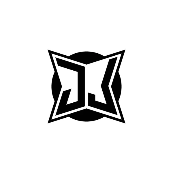 Буква Логотипа Monogram Современным Геометрическим Дизайном Геометрическая Форма Округлая Прямоугольник — стоковый вектор