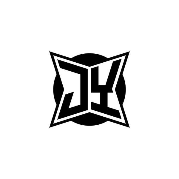 Monogram Logotyp Bokstav Med Modern Geometrisk Stil Design Geometrisk Form — Stock vektor