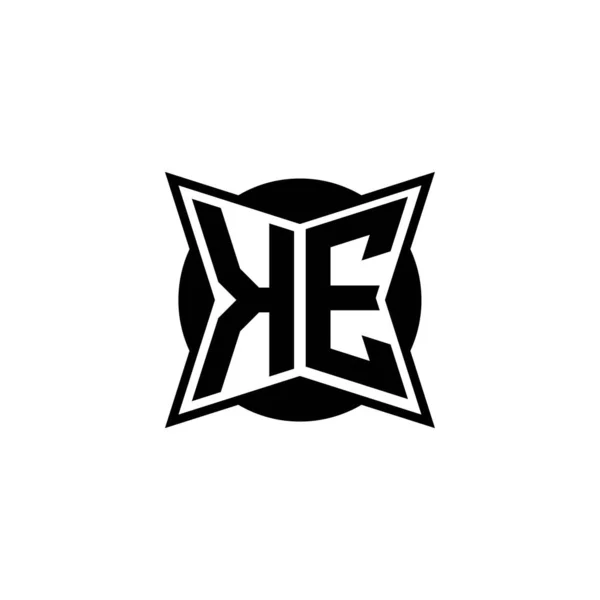 Monogram Logo Harfi Modern Geometrik Stil Tasarımı Geometrik Şekil Yuvarlanmış — Stok Vektör