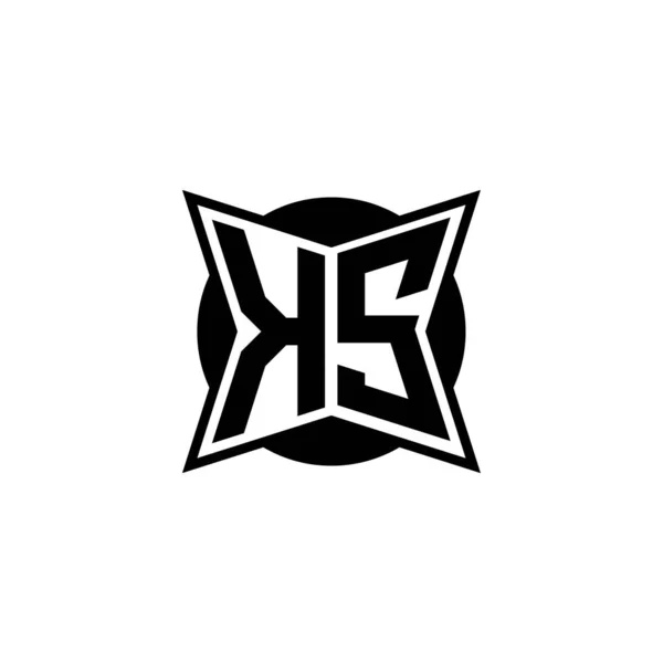 Letra Logotipo Monograma Com Design Estilo Geométrico Moderno Forma Geométrica —  Vetores de Stock