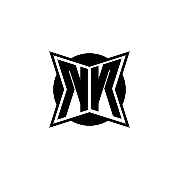 Monogram Logo Písmeno Moderním Geometrickým Stylem Designu Geometrický Tvar Zaoblený — Stockový vektor