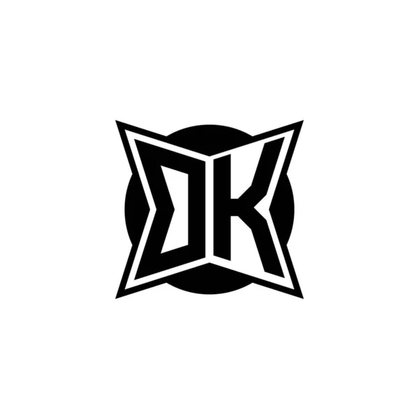 Monogram Logo Letter Met Modern Geometrisch Design Geometrische Vorm Afgerond — Stockvector