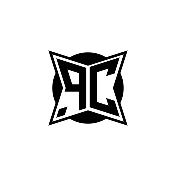 Logo Monogramu Nowoczesnym Geometrycznym Stylem Projektowania Geometryczny Kształt Zaokrąglony Okrągły — Wektor stockowy