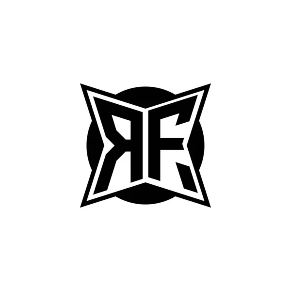 Логотип Monogram Современным Геометрическим Дизайном Геометрическая Форма Округлая Прямоугольник Круга — стоковый вектор