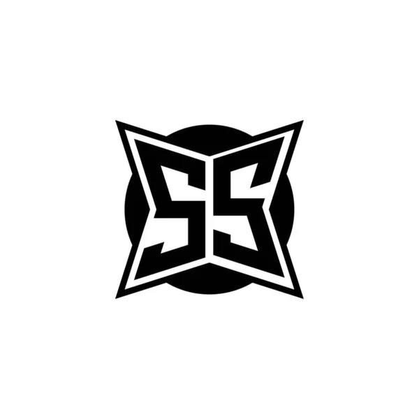 Логотип Літери Monogram Сучасним Дизайном Геометричного Стилю Геометрична Форма Закруглена — стоковий вектор