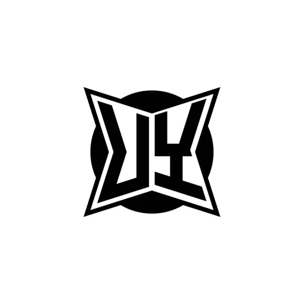 Litera Logo Monogram Nowoczesnym Geometrycznym Stylu Projektowania Geometryczny Kształt Zaokrąglony — Wektor stockowy