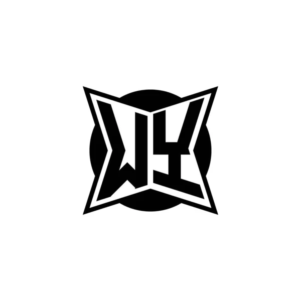 Monogram Logo Dopis Moderním Designem Geometrického Stylu Geometrický Tvar Zaoblený — Stockový vektor