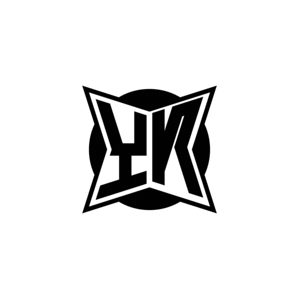 Monogram Logo Dopis Moderním Designem Geometrického Stylu Geometrický Tvar Zaoblený — Stockový vektor